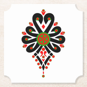 Folk pattern of Polish highlanders - Parzenica Paper Coaster