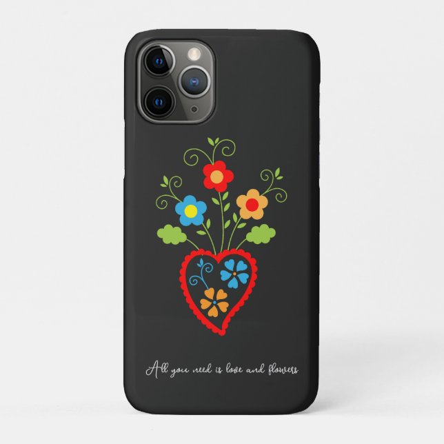 Folk portuguese blooming heart Case-Mate iPhone case (Back)