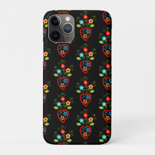 Folk portuguese blooming heart pattern Case-Mate iPhone case