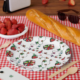 Folk Retro Quaint and Happy Art Paper Plate