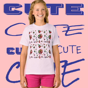 Folk Retro Quaint and Happy Art  T-Shirt