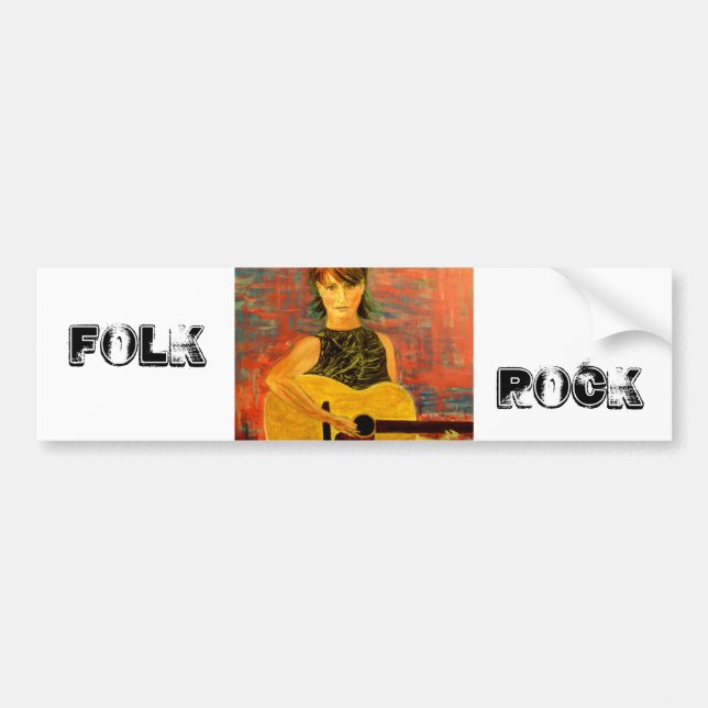 Folk Rock Bumper Sticker (Front)