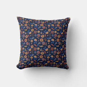 Folk Rustic Floral Cushion