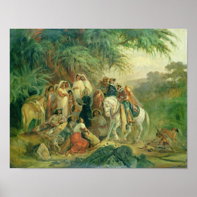Folk scene in Pico de Orizaba, Mexico Poster (Front)