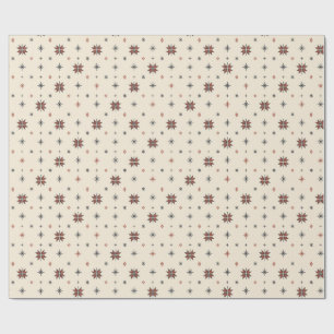 Folk Star Symbol Seamless Pattern Wrapping Paper