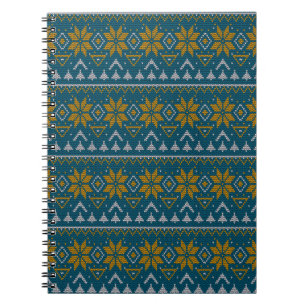 Folk traditional tribal abstract ornamental patter notebook