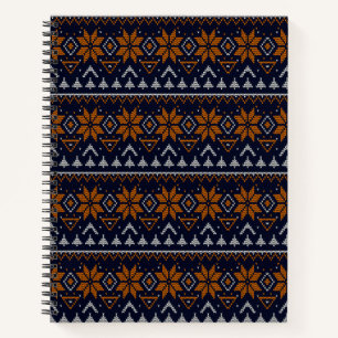 Folk traditional tribal abstract ornamental patter notebook