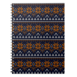 Folk traditional tribal abstract ornamental patter notebook