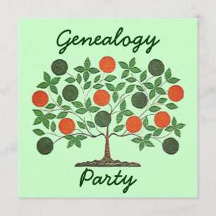 Folkart Family Tree Genealogy Meetings Invitations