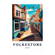 Folkestone Poster, Kent Poster, England Poster