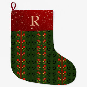 Folklore Christmas Stocking Monogram Traditional 2