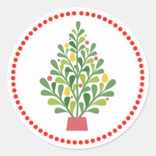 Folklore Christmas Tree Sticker