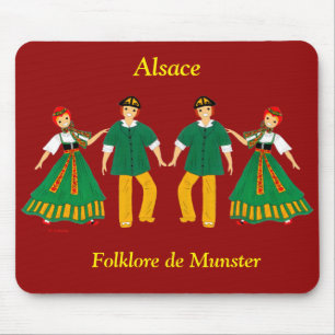 Folklore de Munster, Alsace, France Mouse Pad