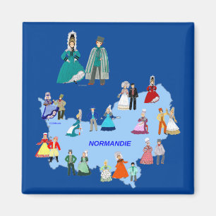 Folklore de Normandie, France Magnet