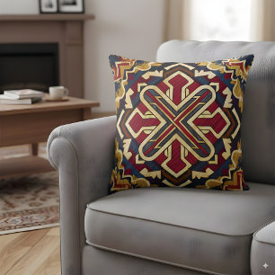 Folklore motif cushion
