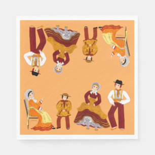 Folklore of Lorraine, France Napkin