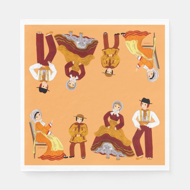 Folklore of Lorraine, France Napkin (Front)