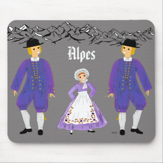 Folklore of the Alps, France Mouse Pad