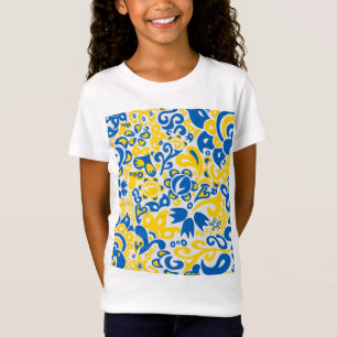 Folklore pattern with Ukrainian flag colors T-Shirt