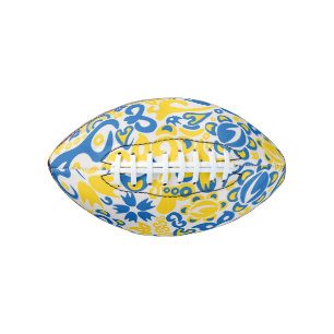 Folklore pattern with Ukrainian flag colors Tote Football
