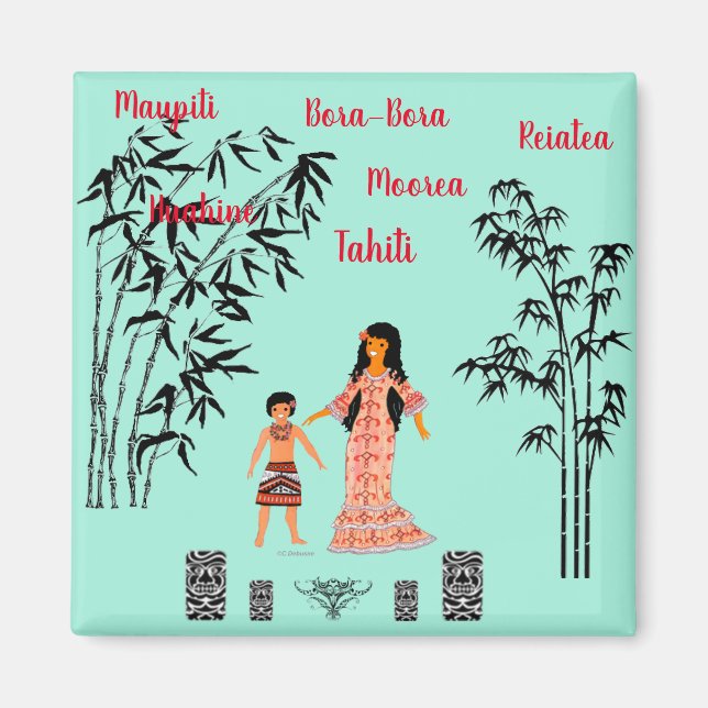 Folklore polynésien magnet (Front)