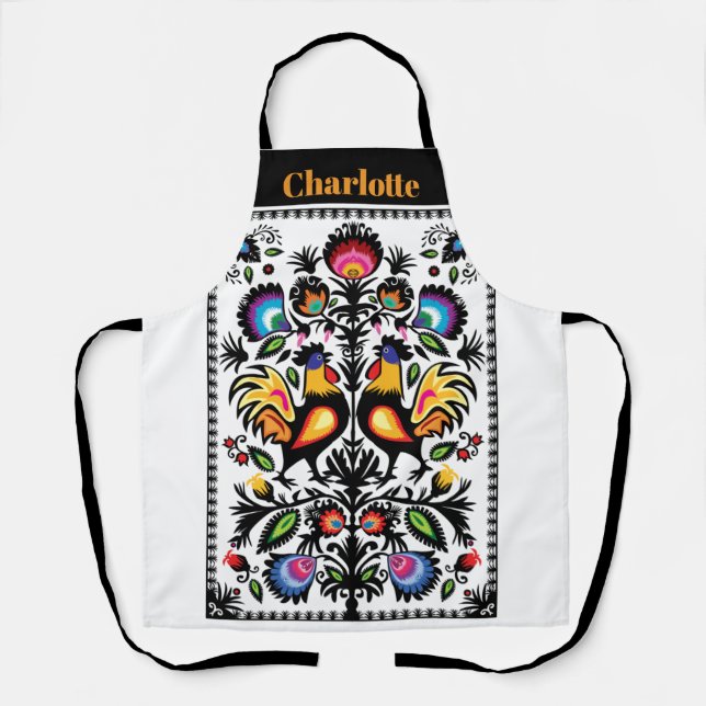 Folklore with roosters apron (Front)