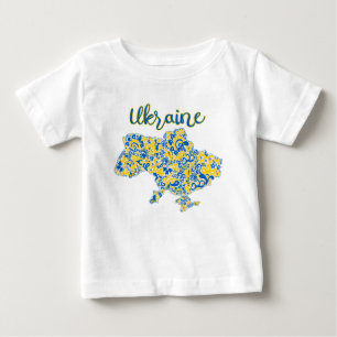 Folkloric pattern and Ukraine typography Baby T-Shirt