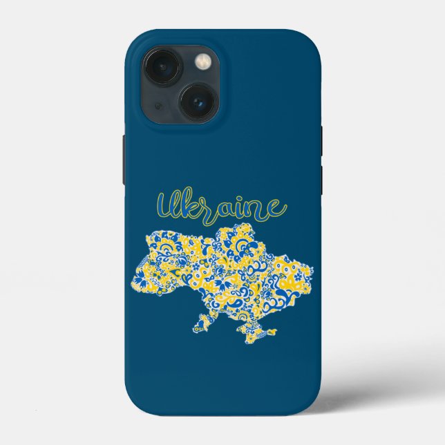 Folkloric pattern and Ukraine typography   Case-Mate iPhone Case (Back)