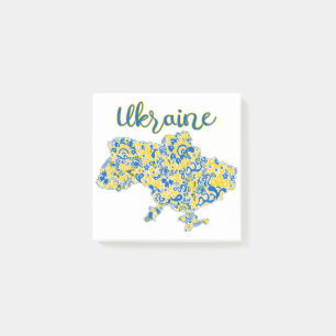 Folkloric pattern and Ukraine typography   Post-it Notes