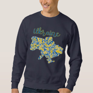 Folkloric pattern and Ukraine typography Sweatshirt