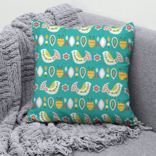 Folklorico Birds Pattern Cushion