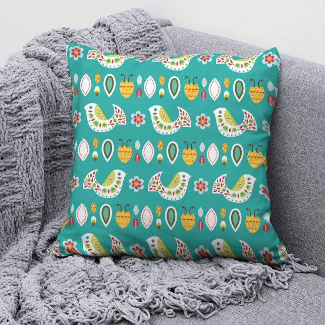 Folklorico Birds Pattern Cushion (Creator Uploaded)