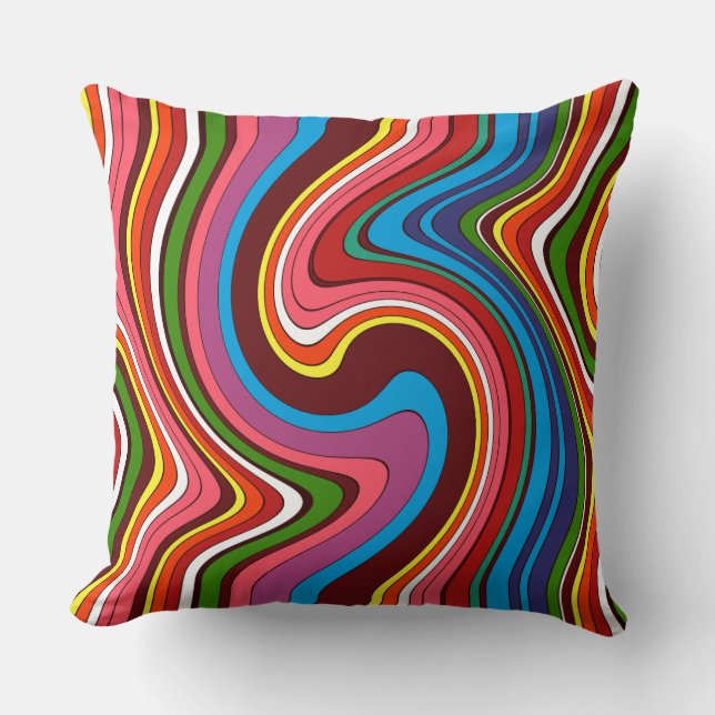 Folkloristic patterns abstraction cushion (Front)