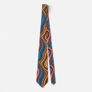 Folkloristic patterns abstraction tie