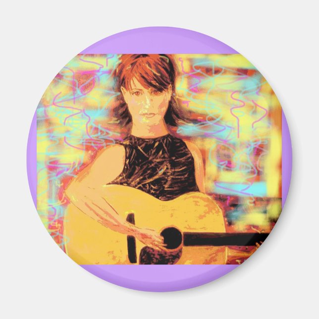 folksinger girl magnet (Front)