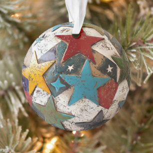 Folksy Stars  Ornament