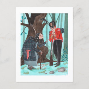 Folktale Fairytale The Tinderbox blue Holiday Postcard