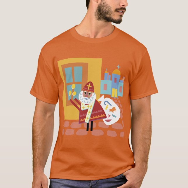 Folky St. Nicholas  T-Shirt (Front)