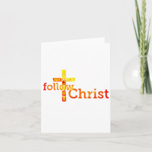 Follow Christ Jesus The Messiah Matthew 4 19 Luke Card