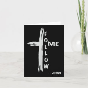 Follow Me Jesus Religious Christian Card