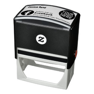 Follow Me on Facebook Logo Self-inking Stamp