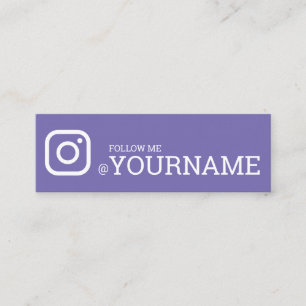 Follow Me on Instagram Social Media Mini Business Card