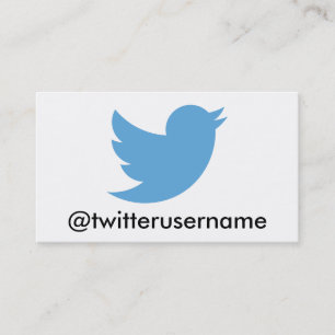 Follow Me On Twitter (Customisable Username) Business Card