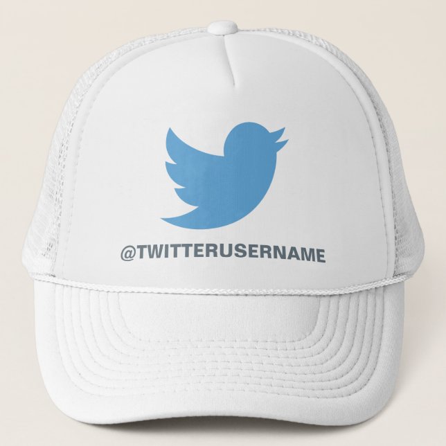 Follow Me On Twitter (Customisable Username) Trucker Hat (Front)