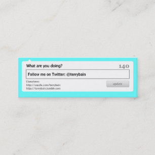 Follow Me Social Media Mini Business Card