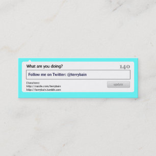 Follow Me Social Media Mini Business Card