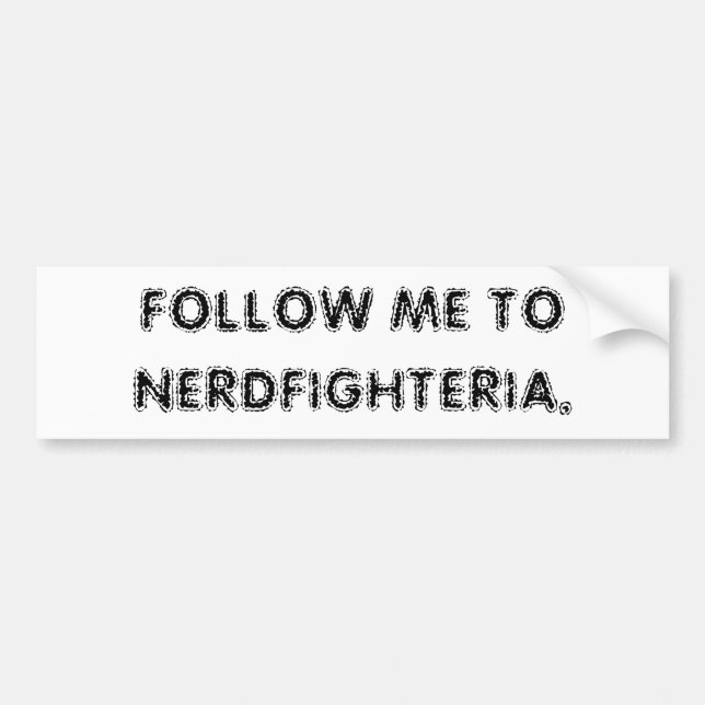 Follow me to Nerdfighteria. Bumper Sticker (Front)
