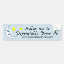 Follow Me To The Drive In Bumper Sticker