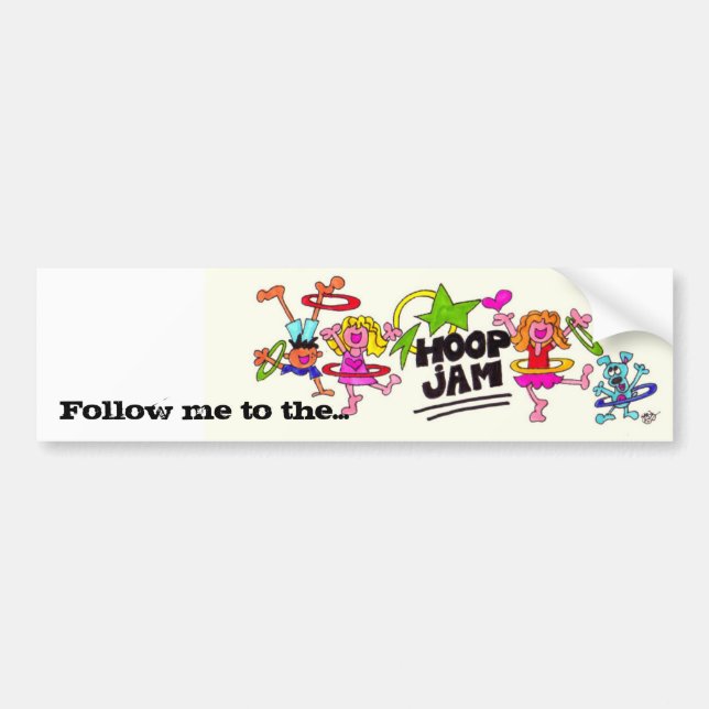 Follow me to the Hoop Jam Bumper Sticker (Front)