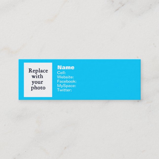 Follow me! Twitter 2 Mini Business Card (Front)